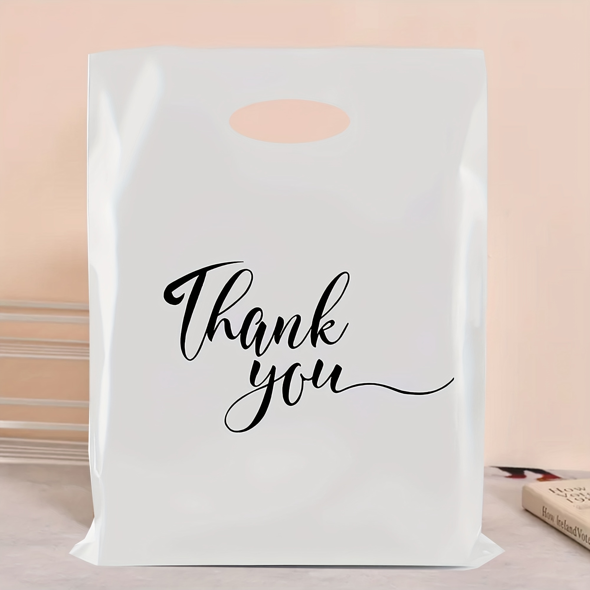 Thank You Printed Plastic Bags | Small Takeout Bags | YBC Supply