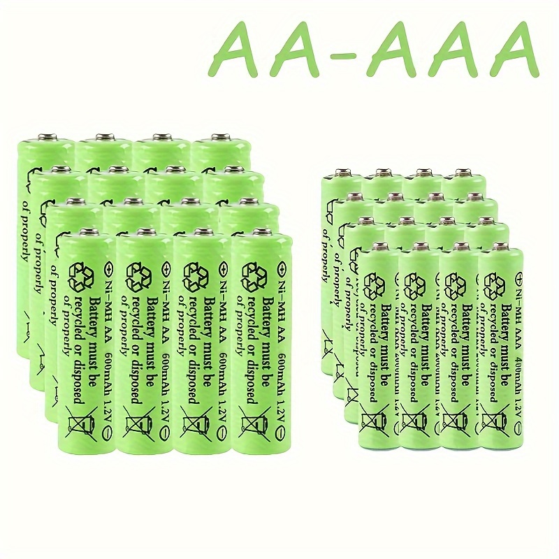 Baterías recargables Aaa Aa 1,2 V 3000mAh-2a 3a Batería recargable de  litio-Aliexpress