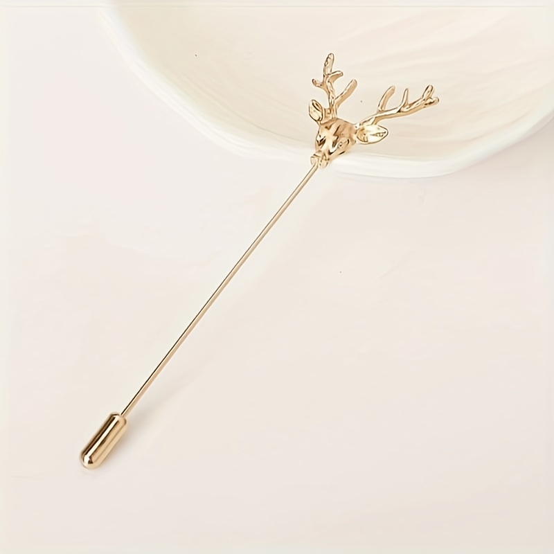Image of Retro Style Brooch For Men's Suit, Long Needle Clothing Accessory, Perfect Christmas Gift