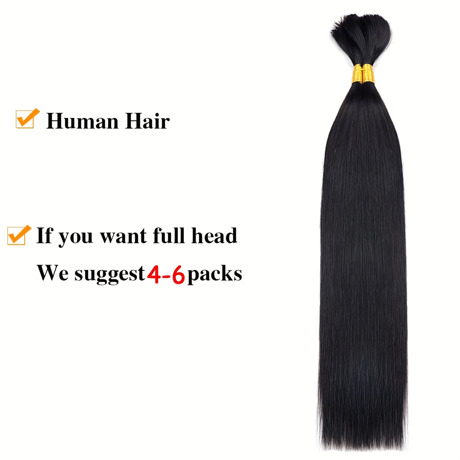 Human Hair Bulk Braiding Straight Brazilian Virgin Human - Temu Canada