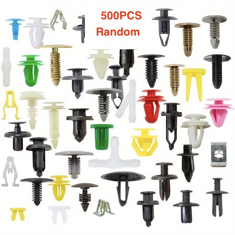 TEMU 50-500pzas, Juego De Clips De Plástico Universales Para Guardabarros De Coche, Parachoques, Puerta, Agujero Interior, Revestimiento, Panel,