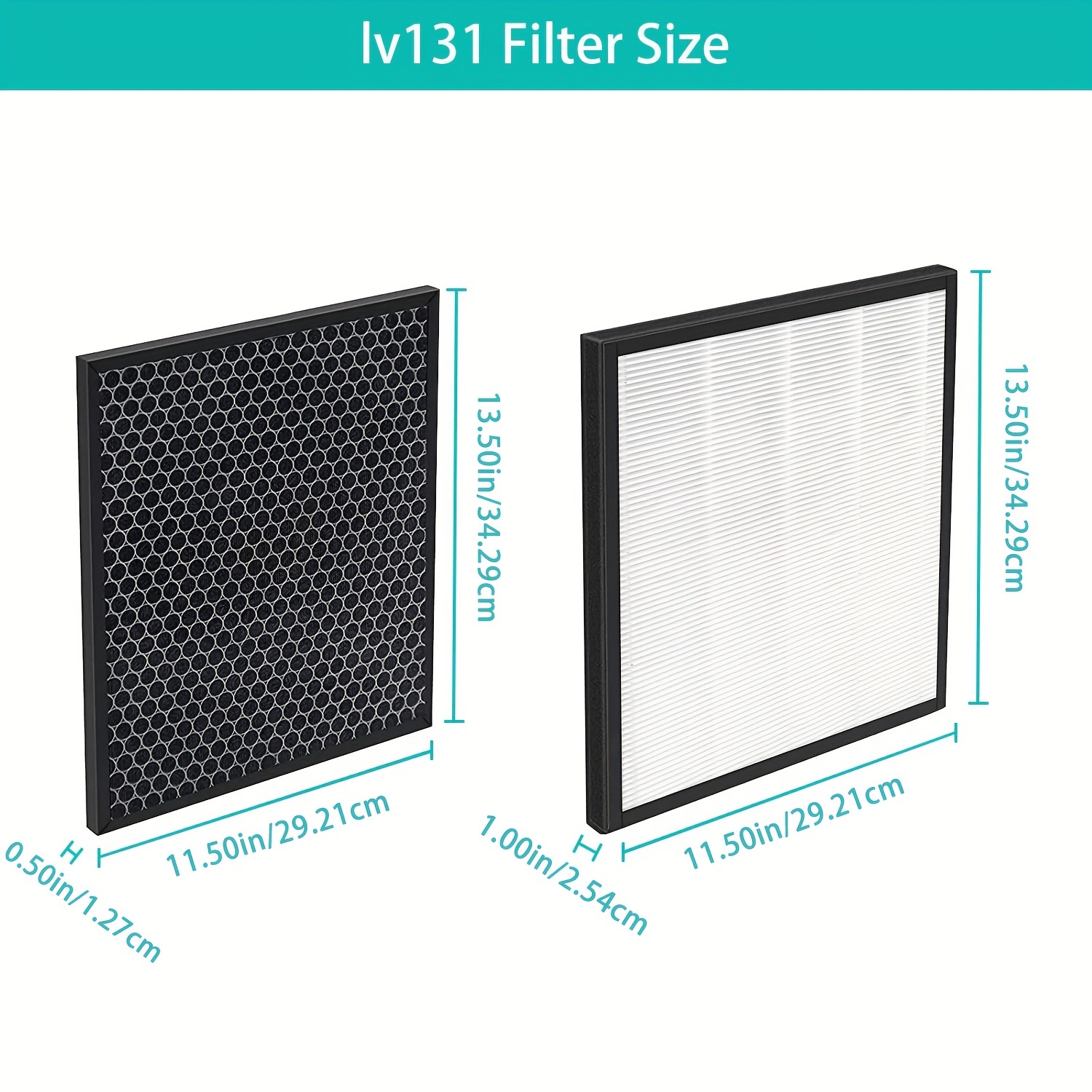  LV-Pur131 Replacement Filters for Levoit LV-Pur131 Air Purifier,  LV-PUR131S Levoit Air Purifier - Part# LV-PUR131-RF - 2 True HEPA and 2  Carbon Filters : Home & Kitchen