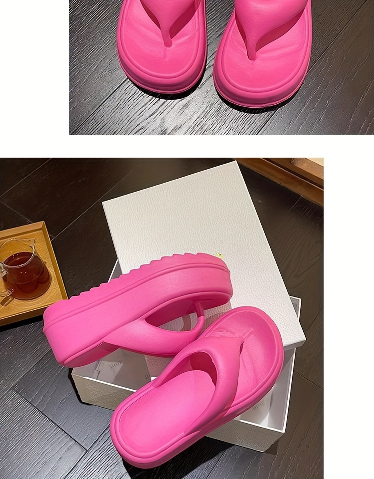   womens 7cm thick sole eva slide sandals open toe summer slippers with black white straps comfortable indoor outdoor use casual footwear   durable footwear Product details 16