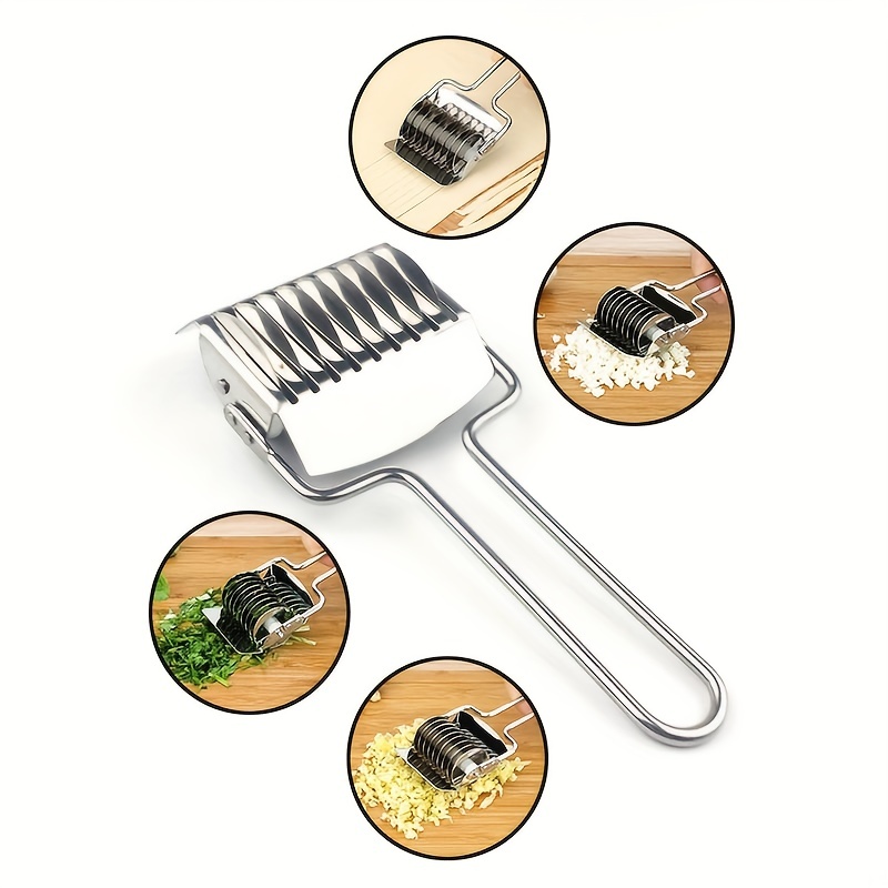 Stainless Steel Dough Docker Spaghetti Maker Lattice Roller Noodle Cutter  Tool C