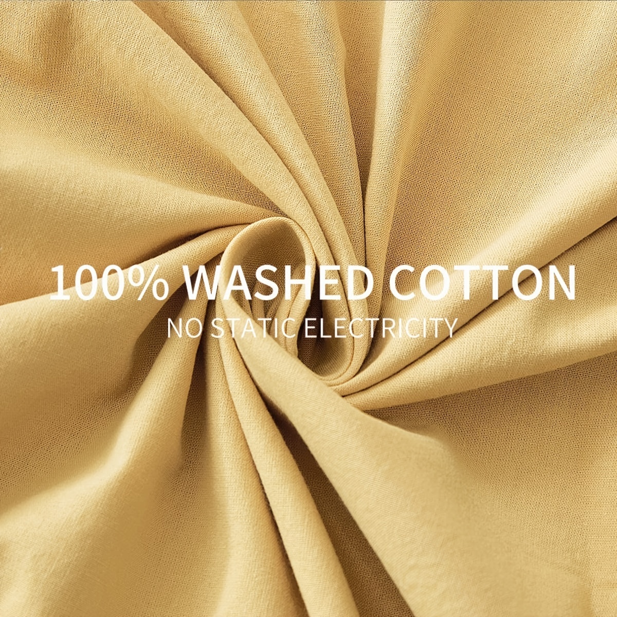 Washed Cotton Duvet Cover Set Mustard Yellow Comforter Cover - Temu