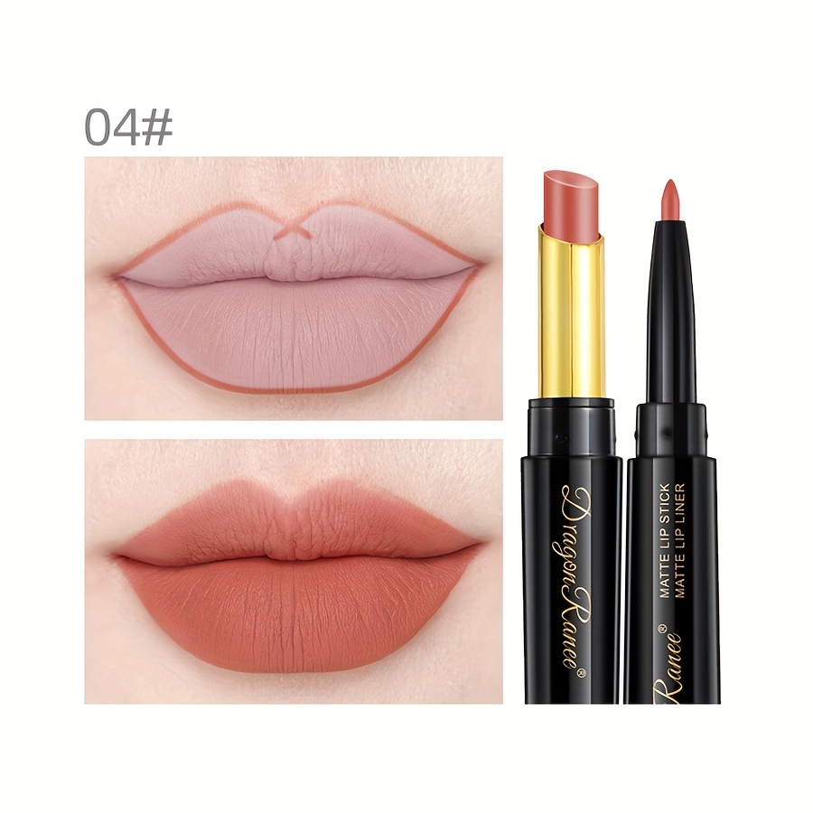 Double Headed Lip Pencil Lip Liner Non Stick Cup Long Lasting Wateproof