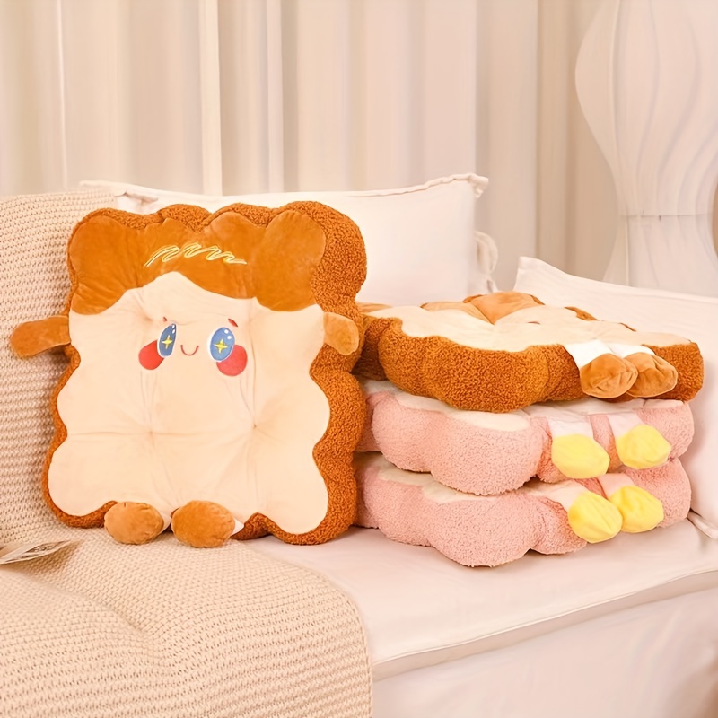 Comfortable Cartoon Toast Cushion For All Seasons - Perfect For