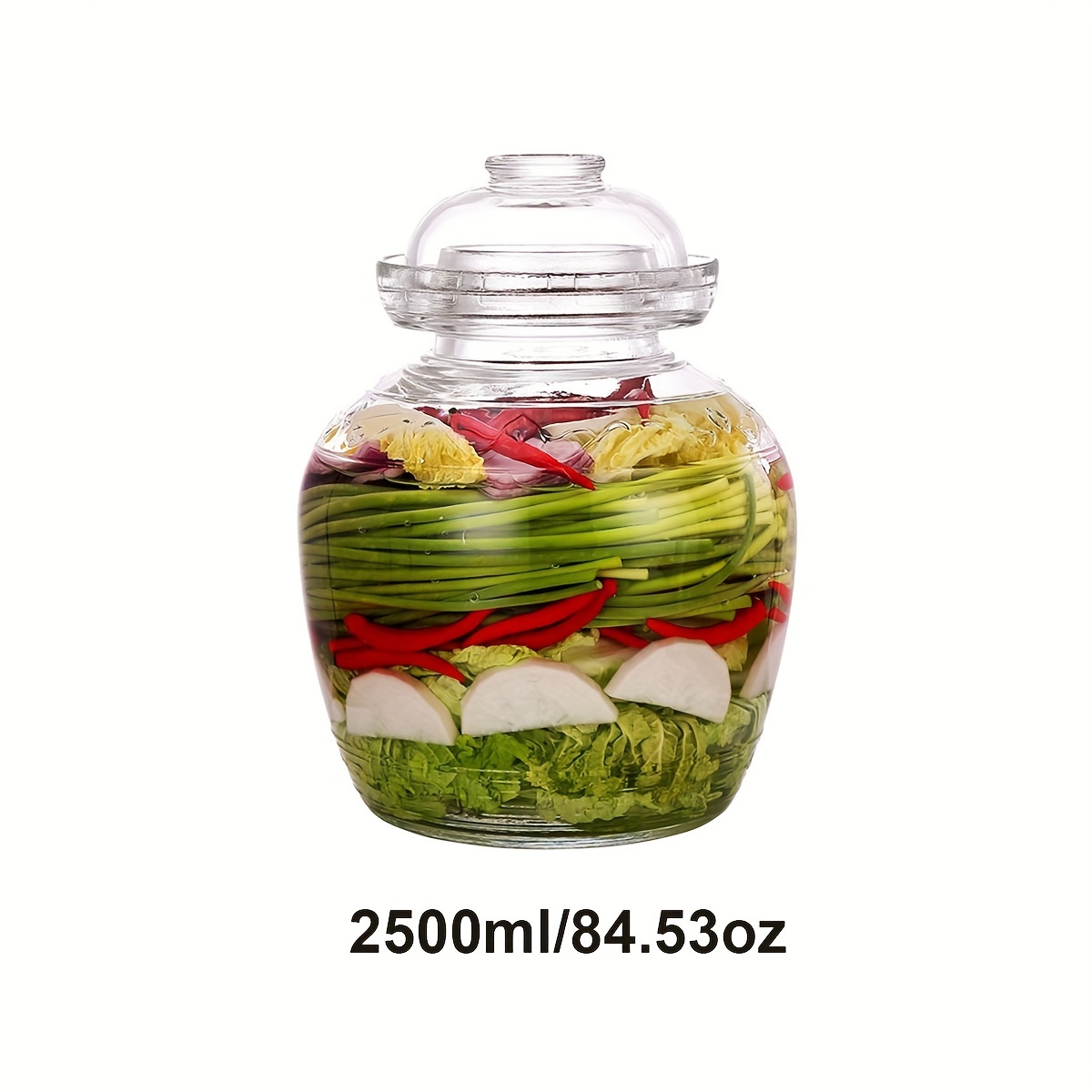 Pickle Jar Food Storage Container Draining Basket Durable Pickled