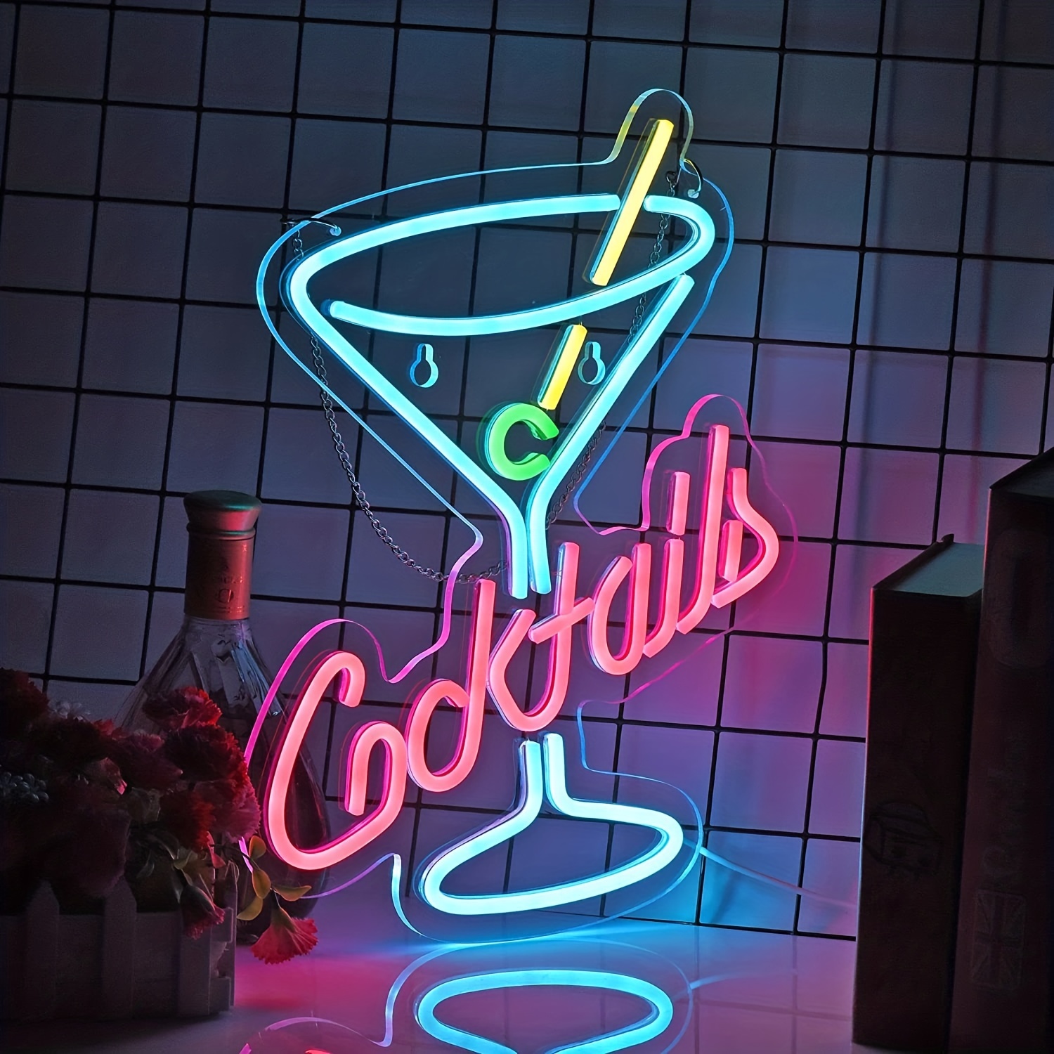 SOLIDEE LED OPEN Neon Schild Angetrieben durch USB Neon sign mit dimmbaren  Schaltern Leuchtreklame für dekorative Party Bar Pub Hotel Shop Café  Restaurant Spielzimmer Zeichen（Blau Rot） : : Beleuchtung