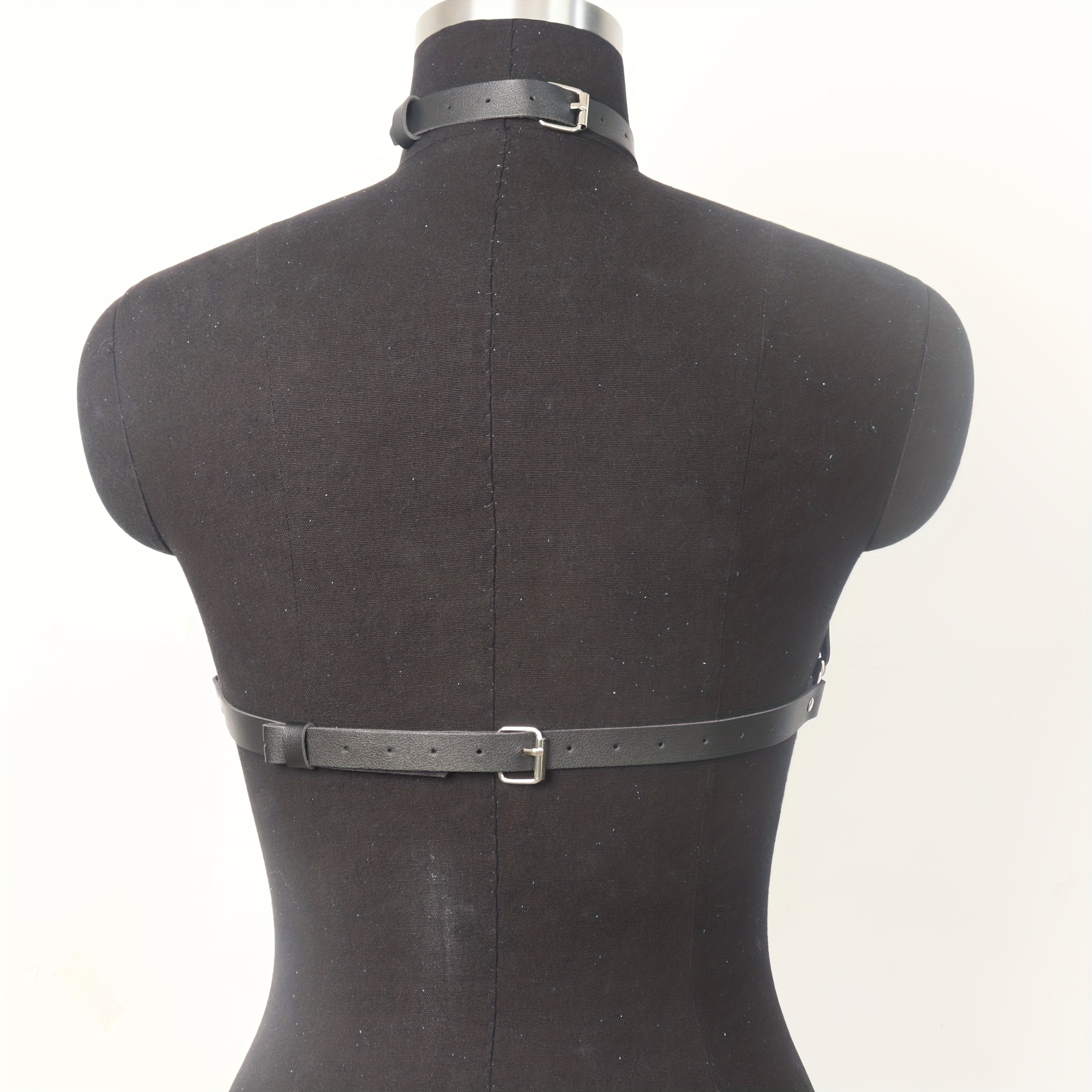 Women Bra Harness Gothic Hollow Pu Leather Body Suspender - Temu Canada