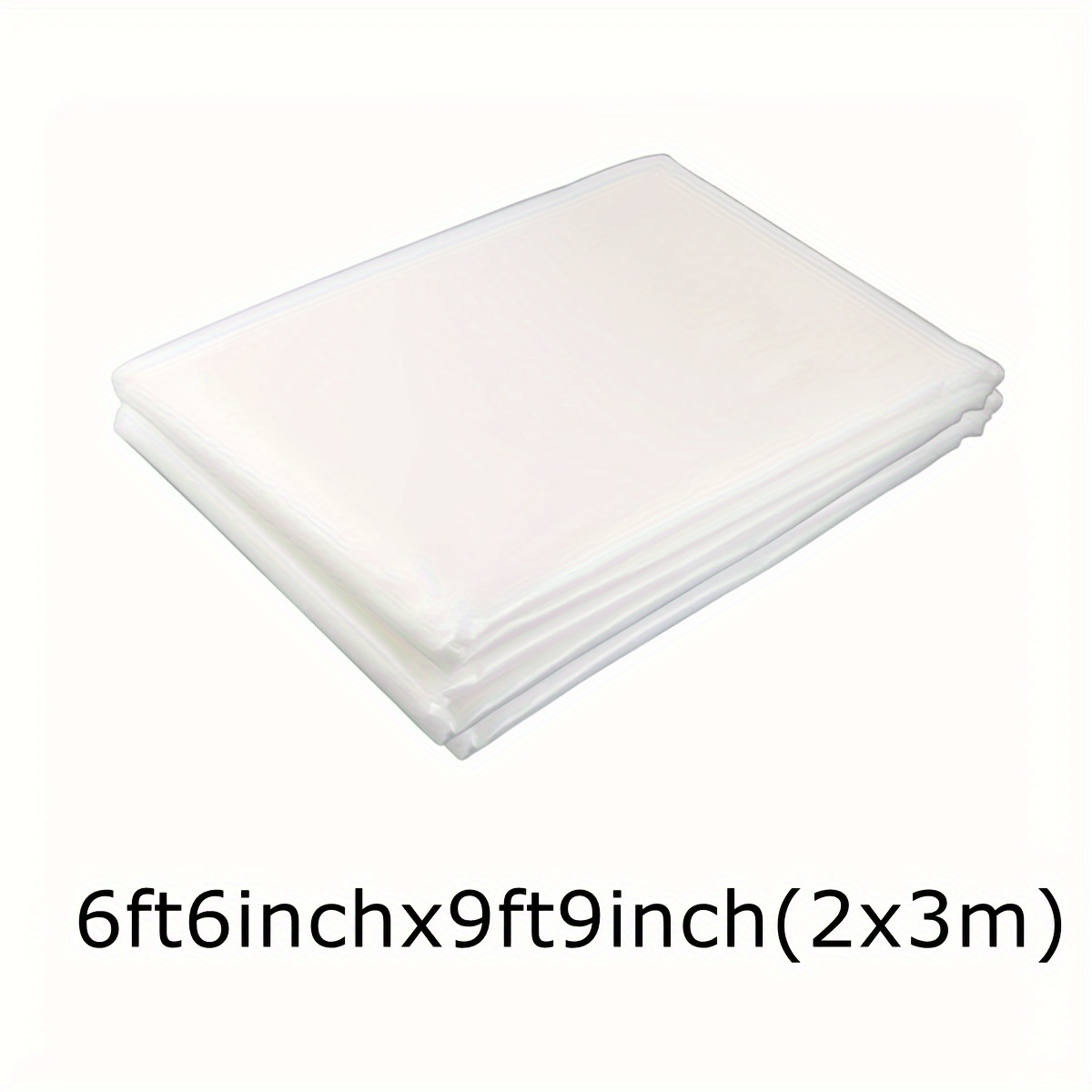 Paquete de 4 películas de plástico transparente para invernaderos de 6.5 x  9.8 pies, cubierta de polietileno resistente a los rayos UV para