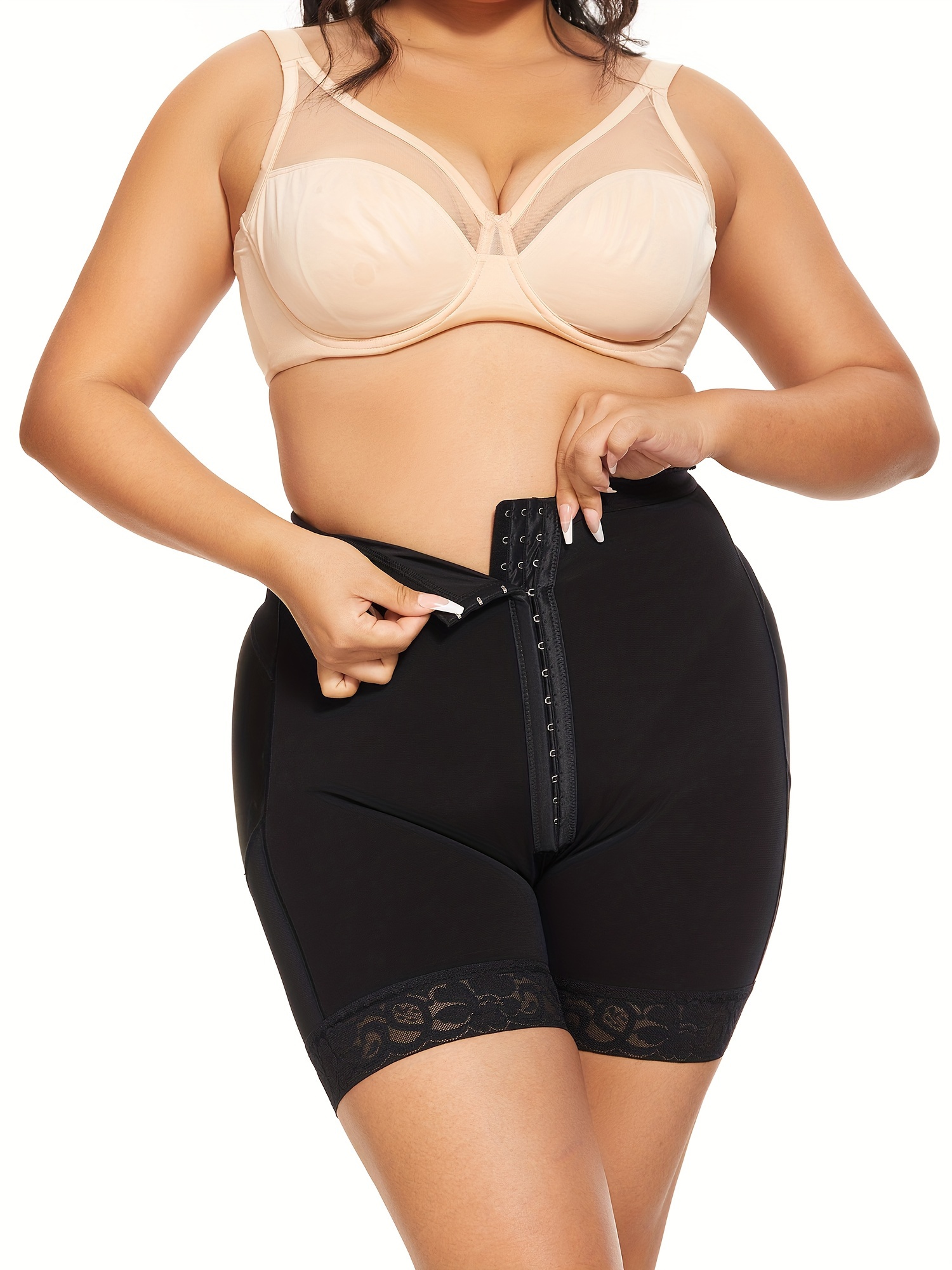 Womens Shapewear Tummy Control Plus Size Sexy Front Buckle
