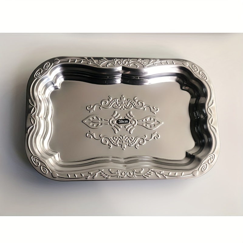 Stainless Steel Serving Tray - Temu Canada