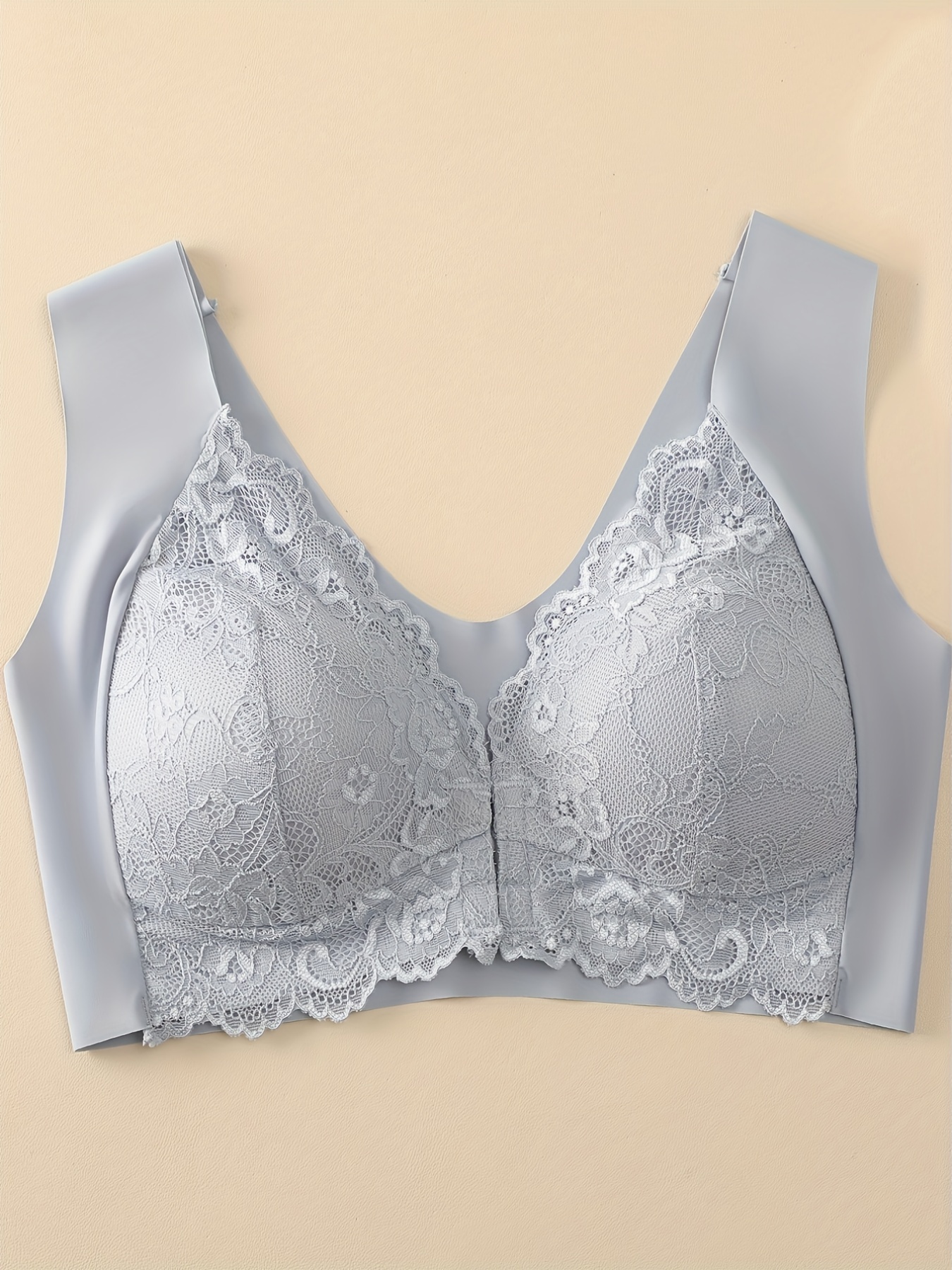 Plus Size Front Close Bras Grey