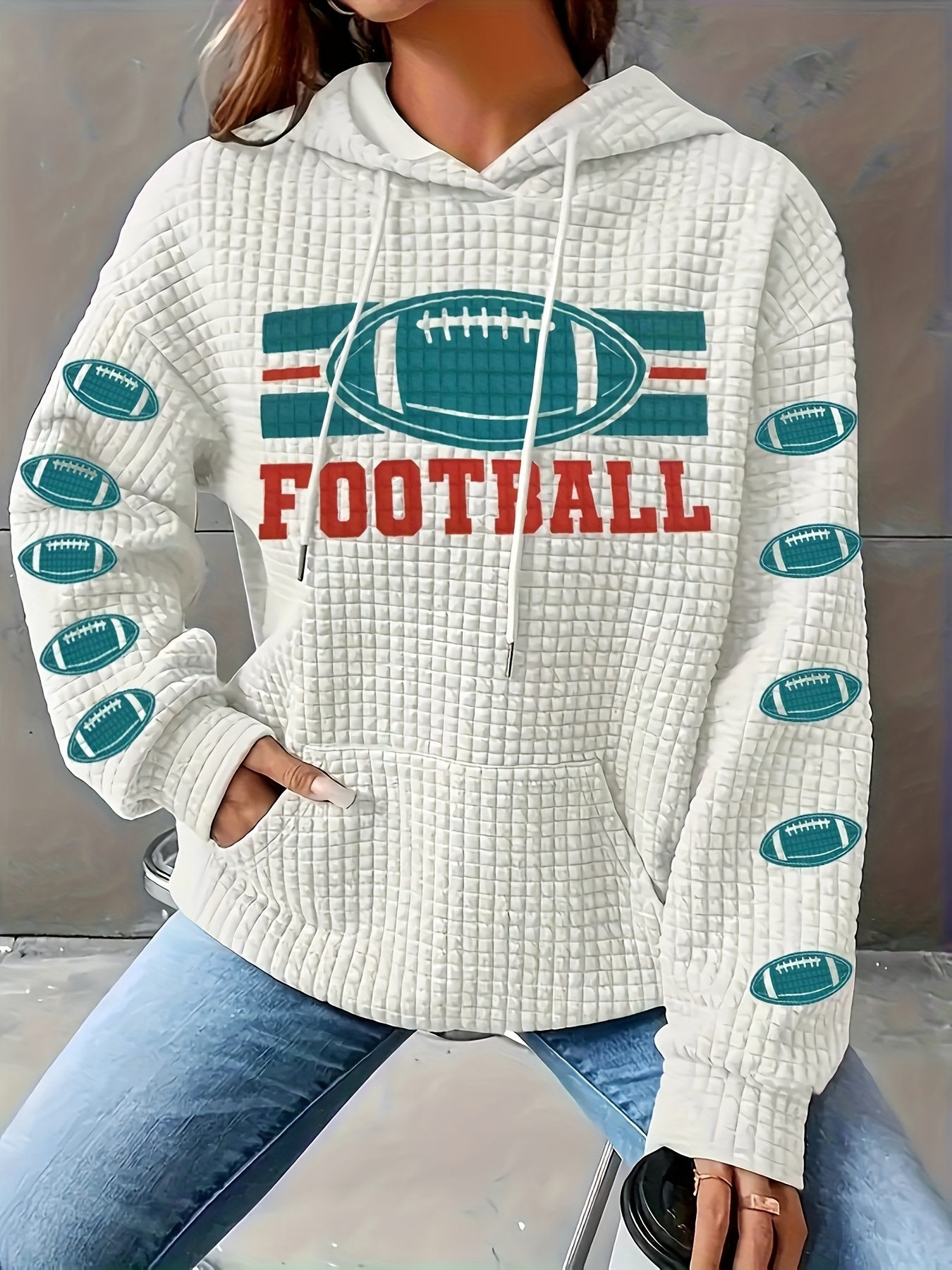 Football clearance sweatshirt womens