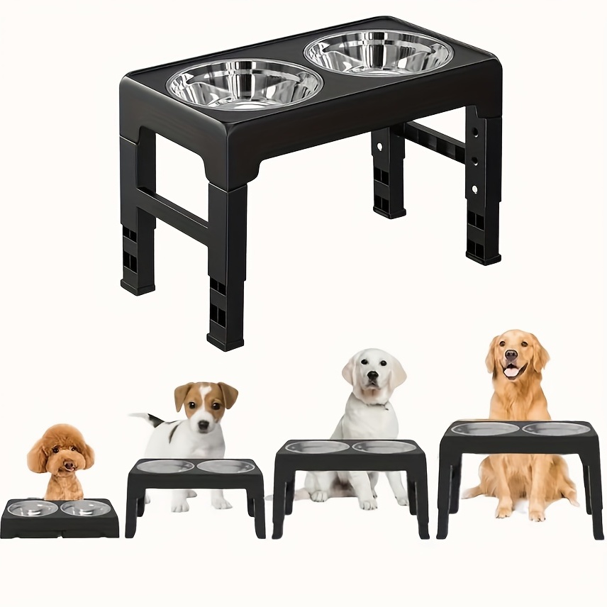 CSD Elevated Dog Bowl Stand - Durable, Adjustable, User-Friendly, Stability & Floor Protection, Adaptive Feeding Solution