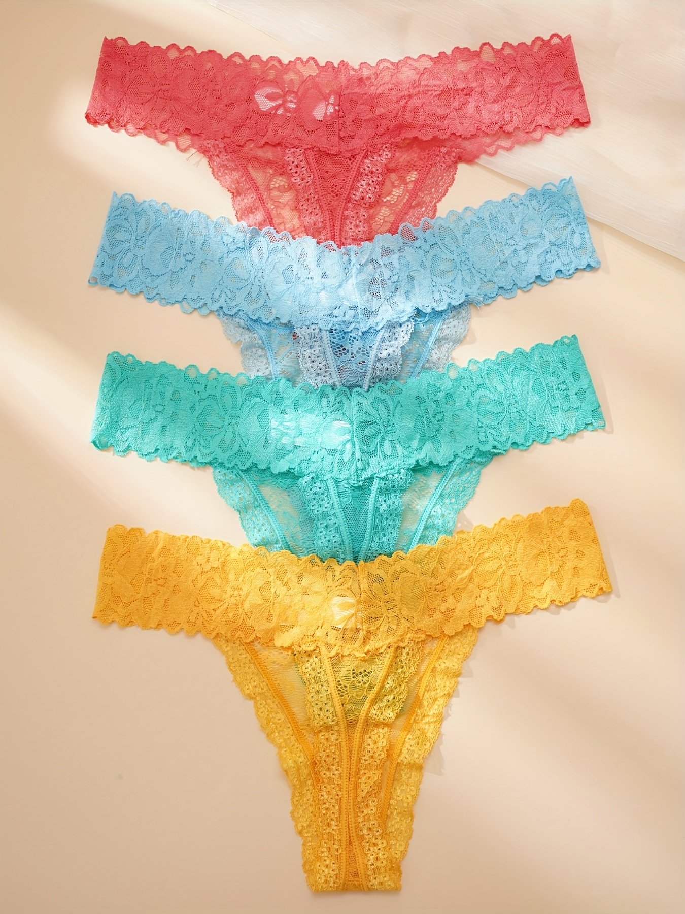 LACE THONGS TURQUOISE