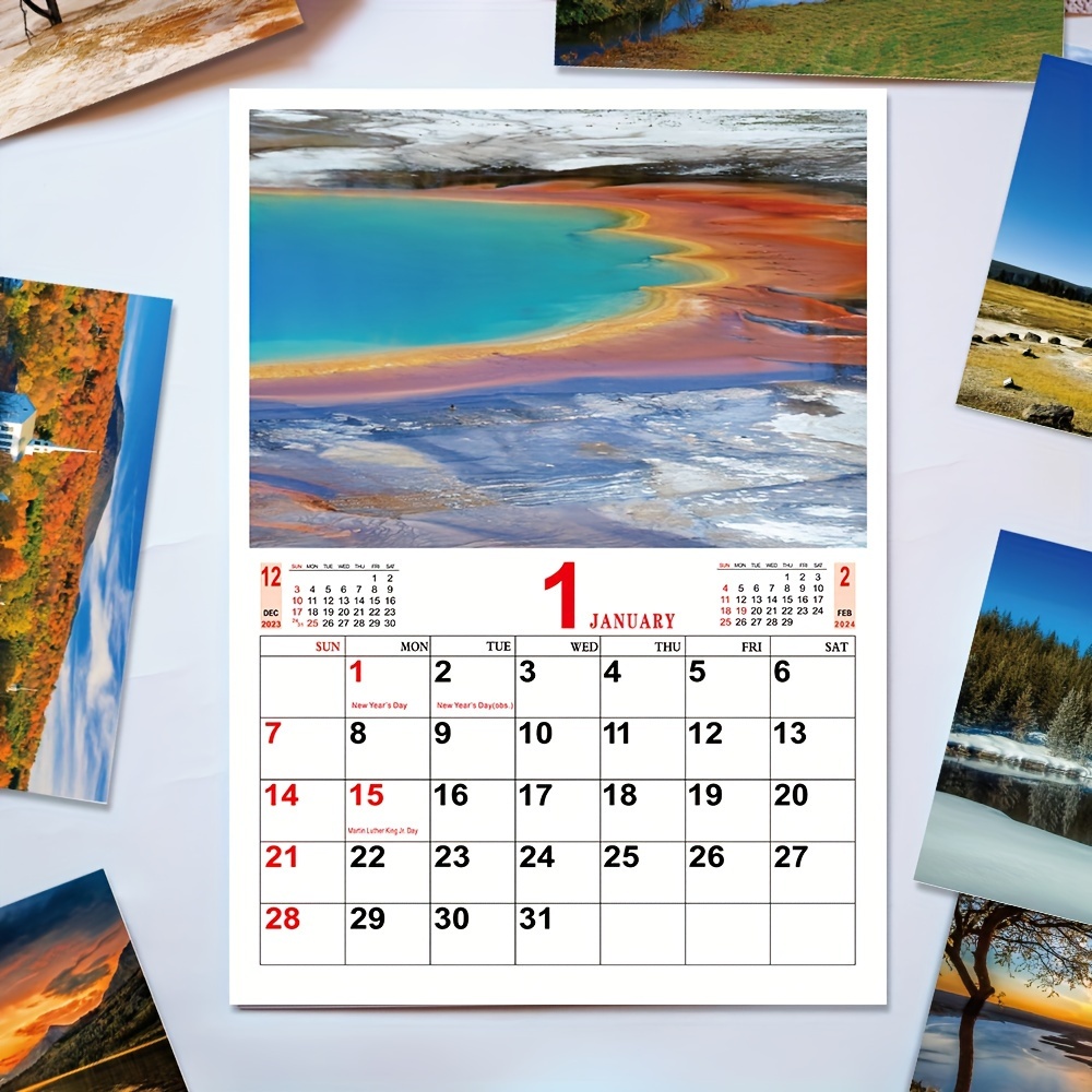 2024 Landscape Wall Calendar Natural Landscape Fun Theme Temu Canada