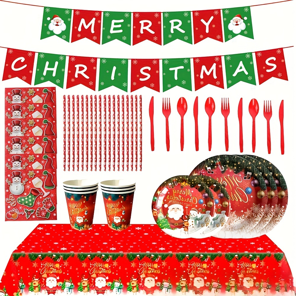 Cute 48pcs Paper Disposable Christmas Cups 9ounce