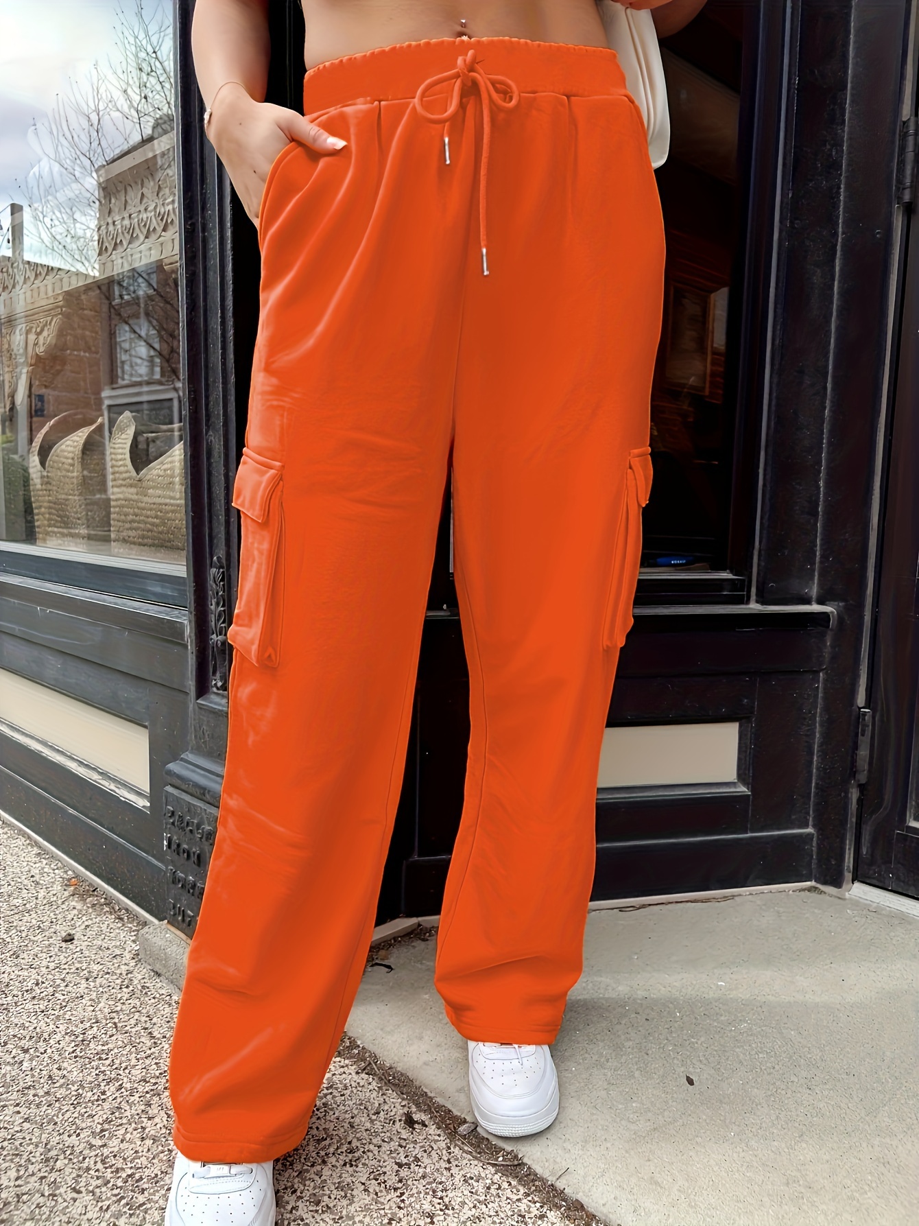 Quiz Woven High Waisted Tailored Trouser - Orange - ShopStyle Pants