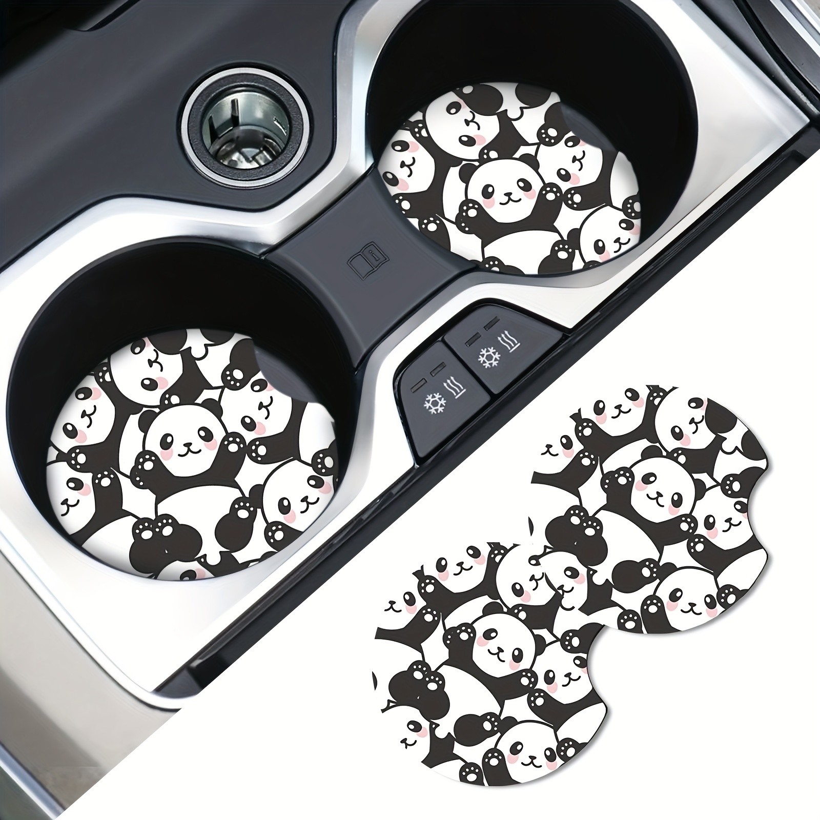 Sottobicchiere In Schiuma Cartoon Panda Sottobicchiere Auto - Temu Italy