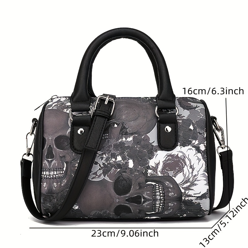 Small Crossbody Purse For Girls Gothic Skull Pu Leather Cross Body Little  Bag Shoulder Wallet Handbag Carrying Pouch Pocket For Cellphonecashcard  Stor