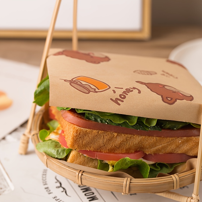 Sandwich Wrapping Paper, Greaseproof Paper, Hamburger Packing Box