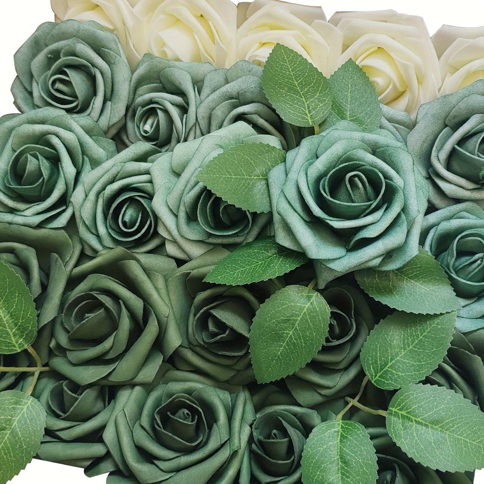 Artificial Flowers Emerald Green Foam Roses for Wedding Flowers