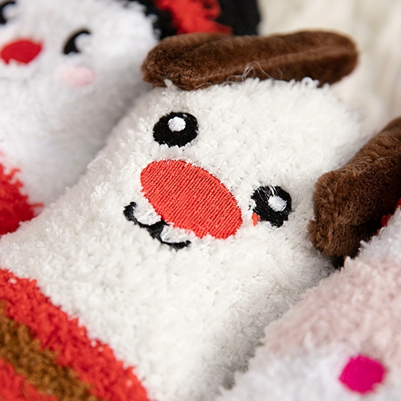Christmas Socks Winter Sleep Warm Floor Socks - 3 Pairs