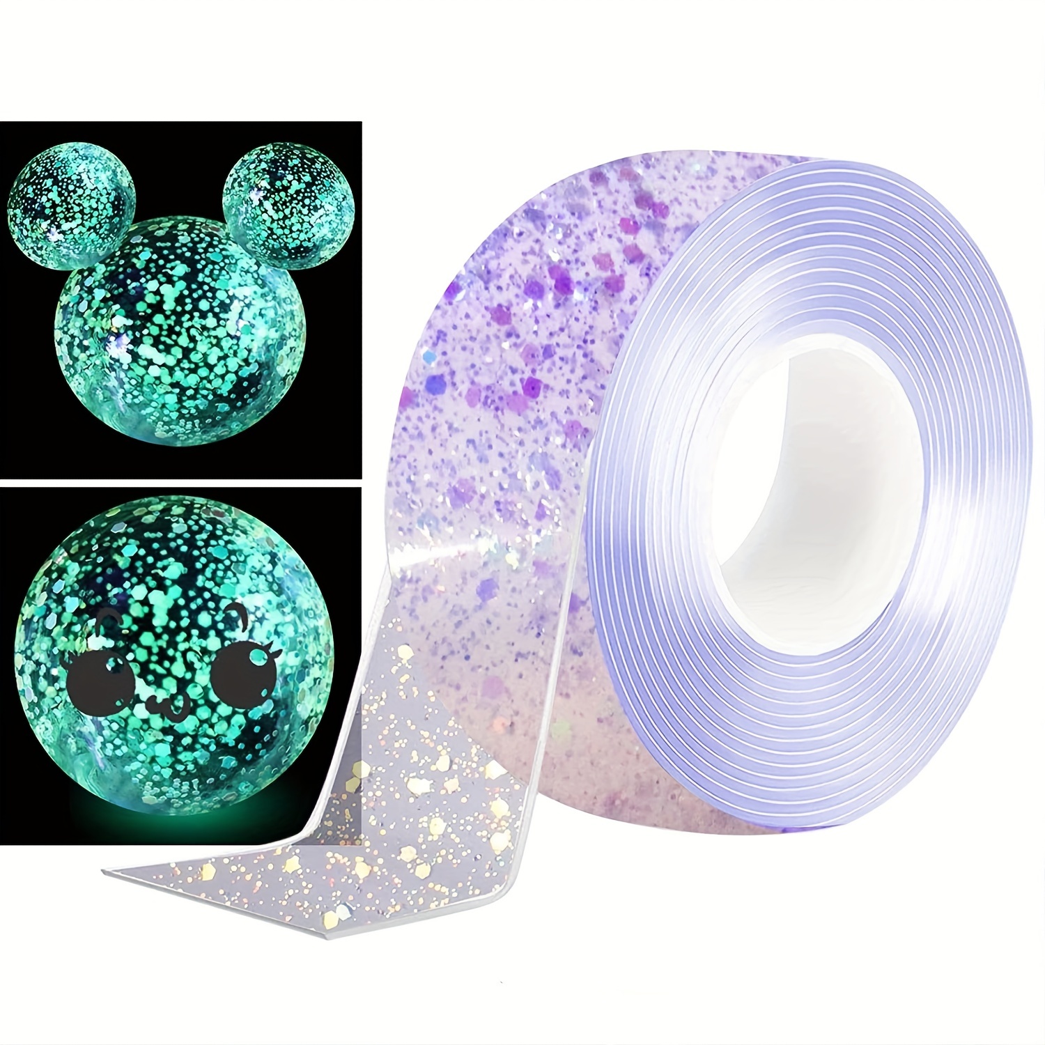 Nano Tape Bubbles Set,Cinta de Burbujas 3cm x 3m,con Lentejuelas de  Purpurina y Pajitas,Cinta Adhesiva de Doble Cara,Cinta Nano para Burbujas, Cinta Adhesiva sin Rastro,Kit de Bricolaje para Burbujas : :  Bricolaje y