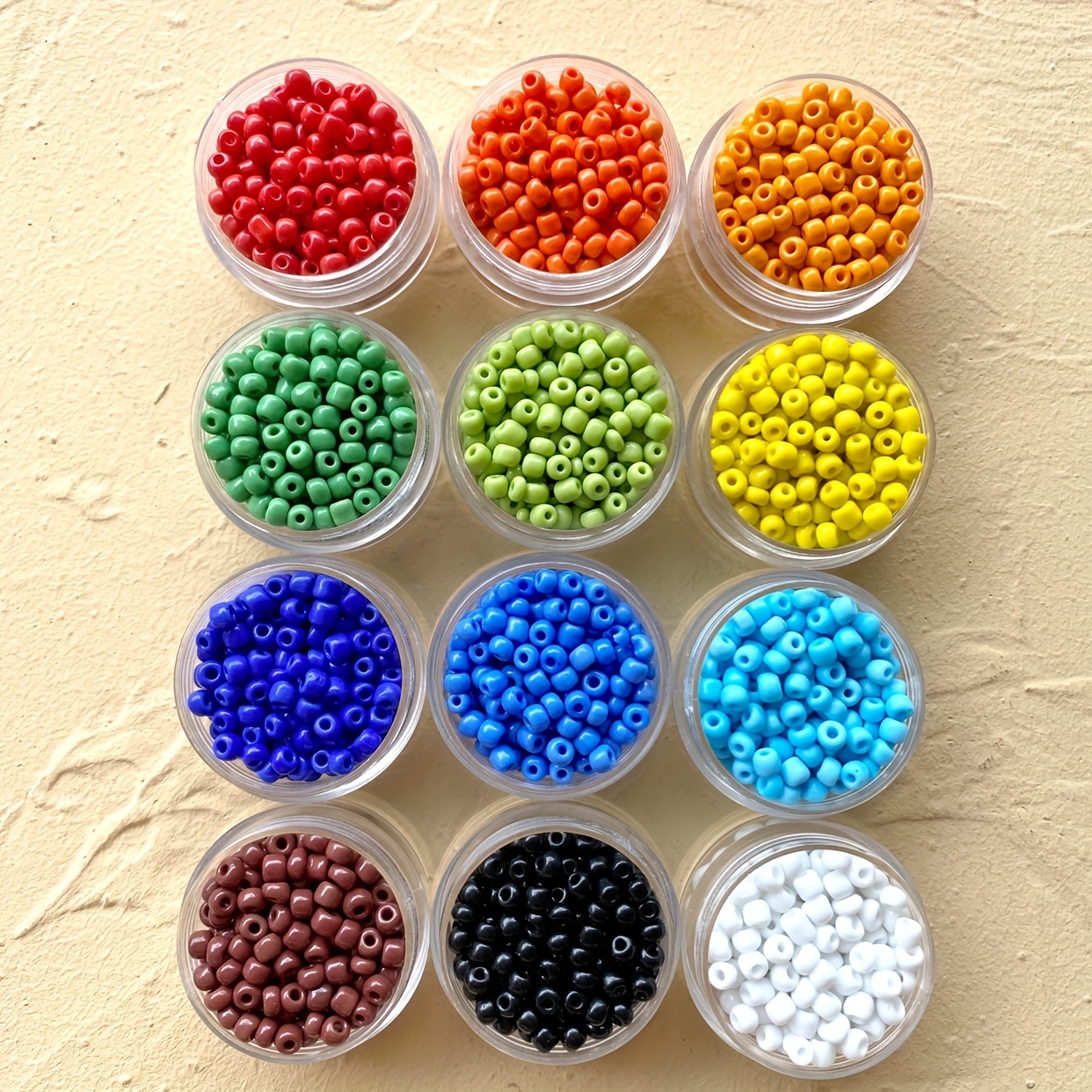 Glass Seed Beads Solid Color Baking Paint Rice Bead Loose - Temu