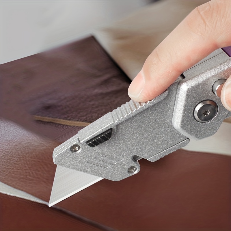 Folding Utility Knife With Extra 5 Blades Sharp Box Cutter - Temu