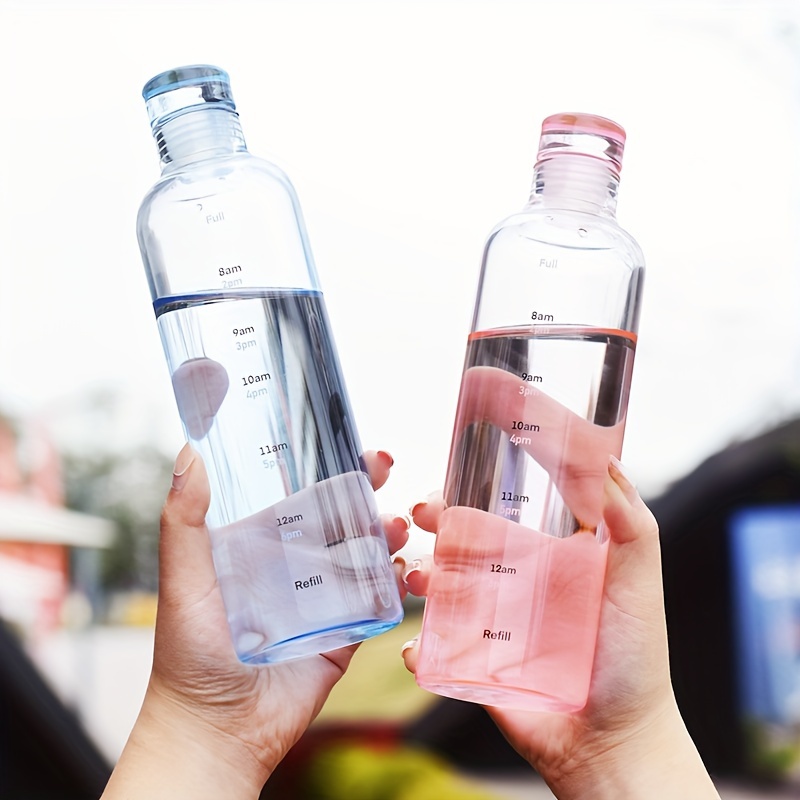 Lot de 2 bouteilles d'eau carrées transparentes sans BPA en forme de carton  de lait