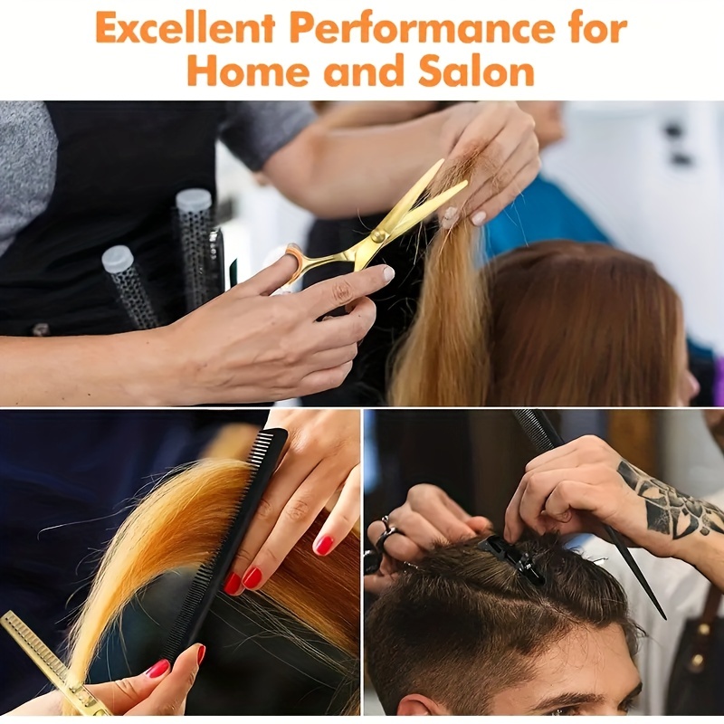 8pcs Hair Scissor Cutting Thinning Set with Styling Accessories