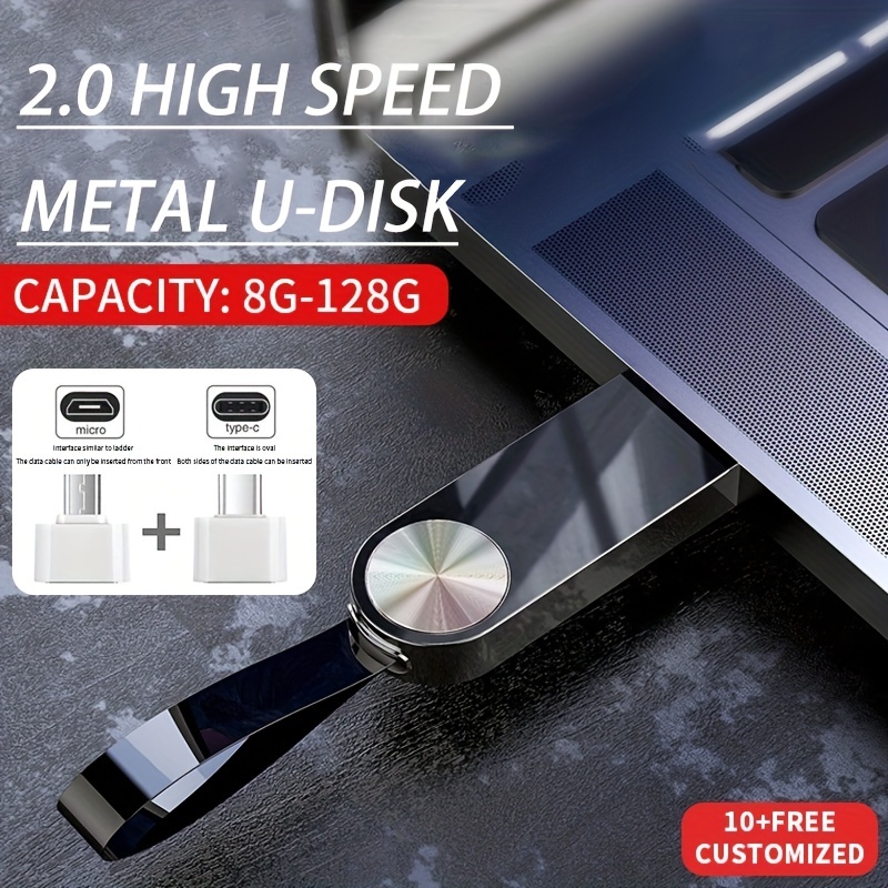 Chiavetta USB 128 GB, 2 in 1 Tipo C Penna USB 2.0 128 GB USB C