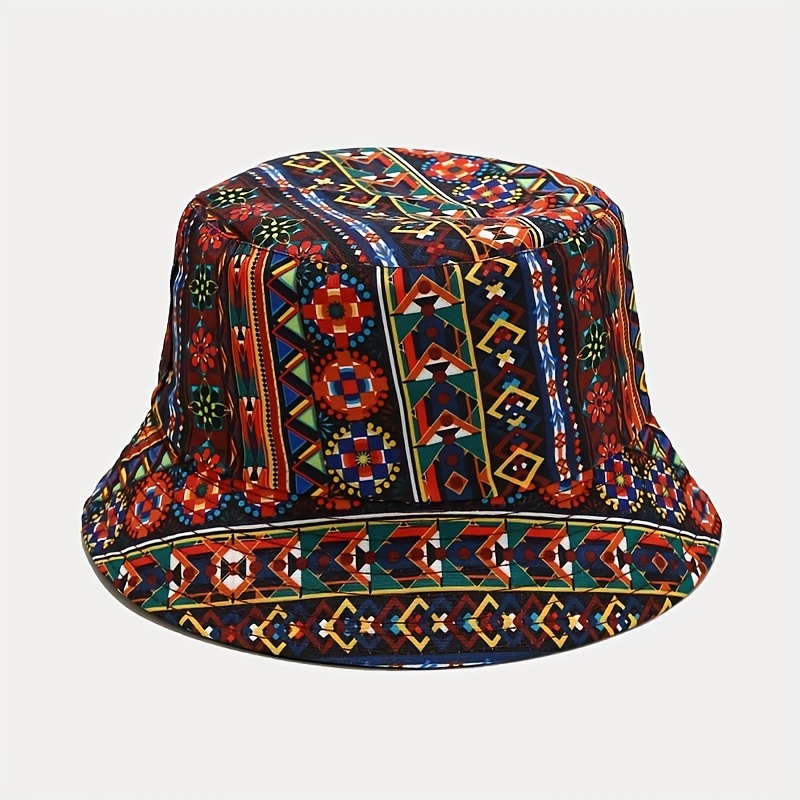 Large Brim Reversible Bucket Hats Trendy Floral Printed - Temu