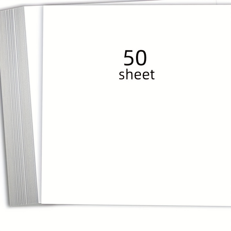 Black Cardstock Thick Paper 50 Sheets 8.5 x 11 Heavyweight 92lb Cover  Card