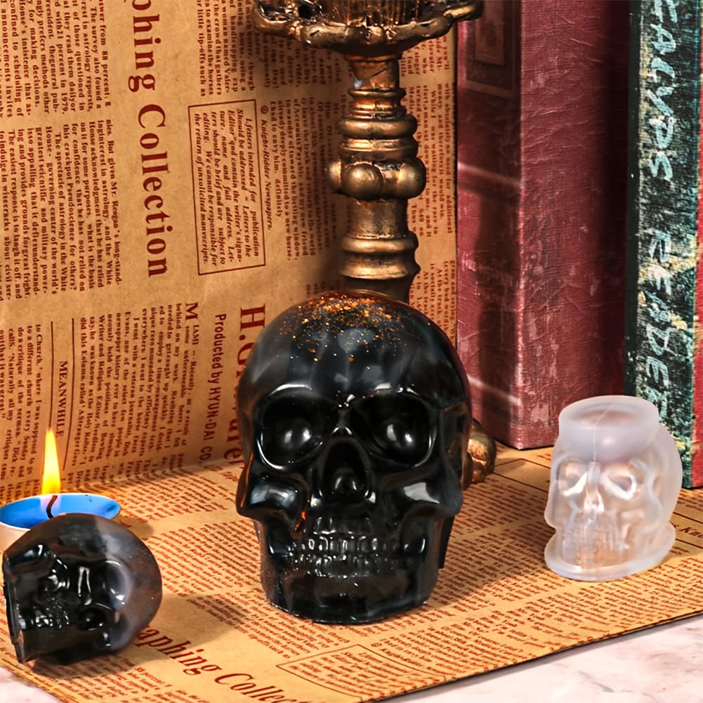 3d Skull Resin Silicone Mold Flexible Clear Silicone Skull - Temu