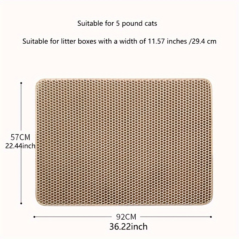 Extra large litter outlet box mat