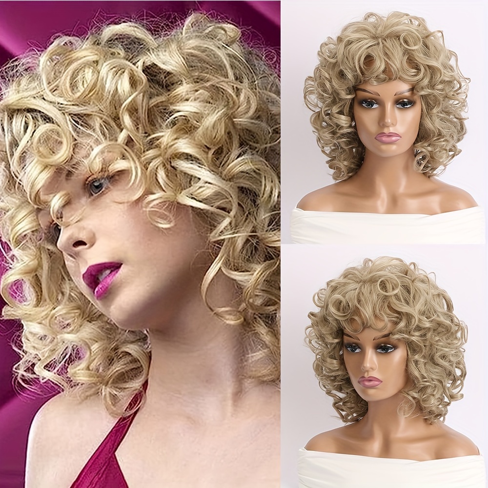 Perruque des Années 80 - Blonde Bouclée - Jour de Fête - Perruques