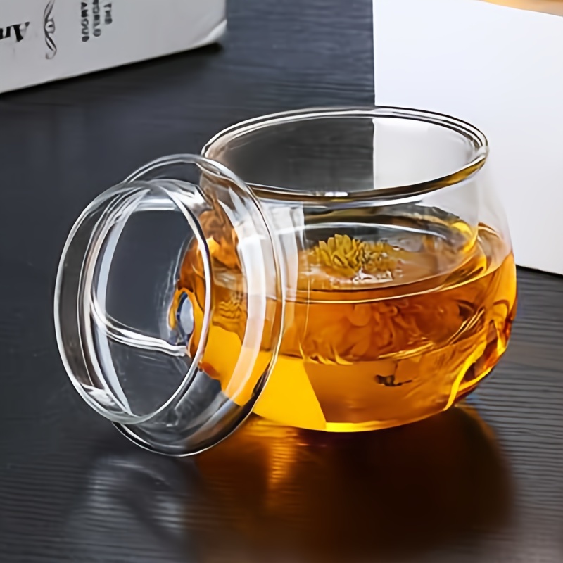 1pc 350ml/11.8oz, Heat Resistant Tea Cup With Infuser And Lid - Can Be Used  In Microwave And Dishwasher - Perfect For Office, Home, And Travel - Enjoy