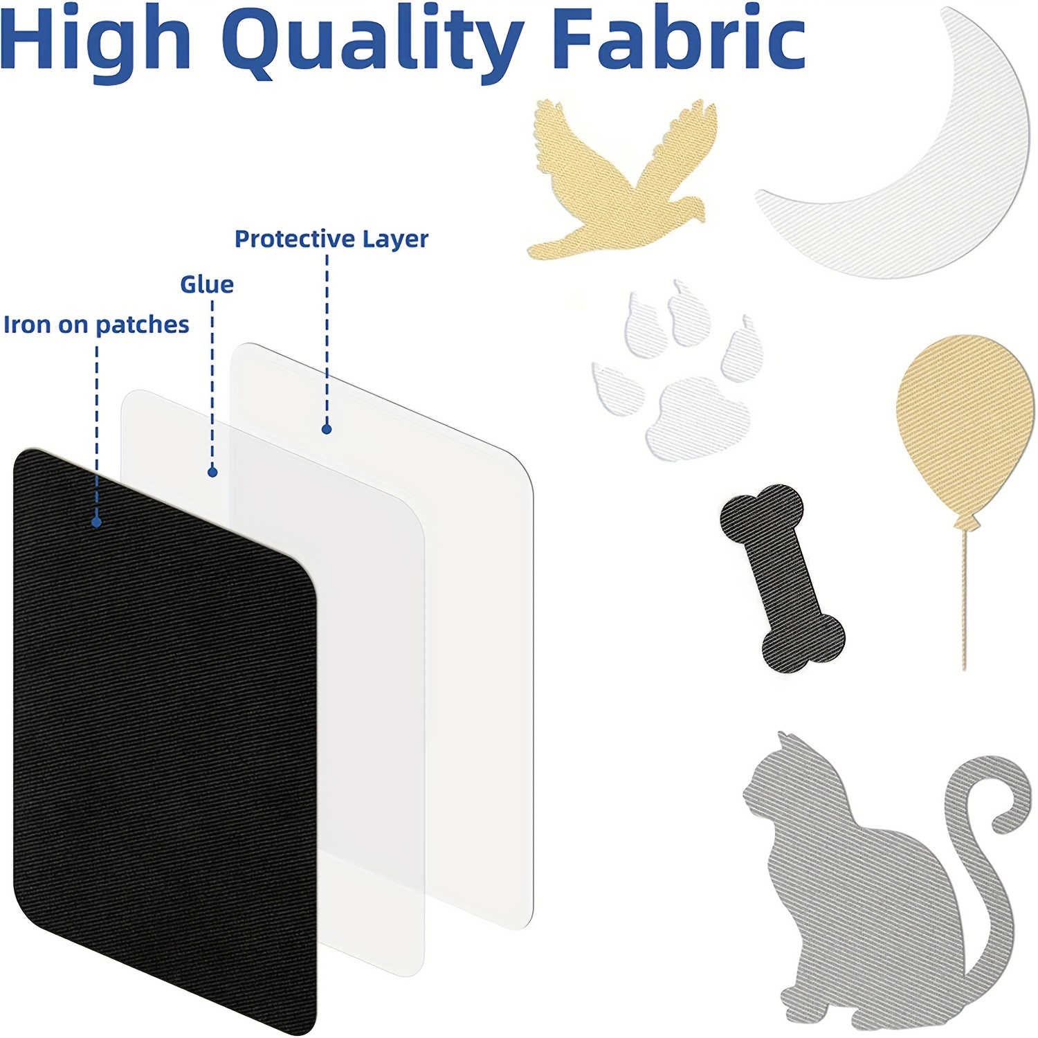 Premium Quality Fabric Iron On Patches For Clothing Repair - Temu