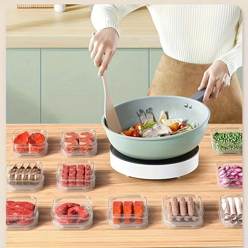 10pcs Refrigerator Frozen Meat Box Storage Box Food Classification