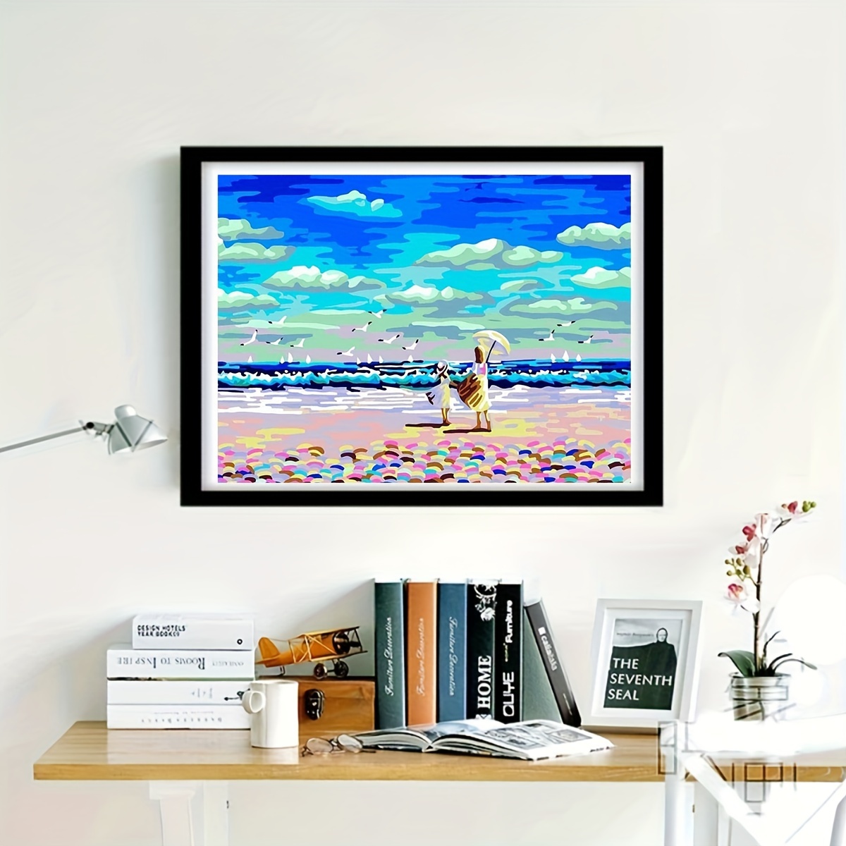 Paint By Numbers-diy Digital Canvas Oil Painting Adults Kids Paint By Number  Kits Home Decorations- Seaside Scenery (without Frame) - Temu