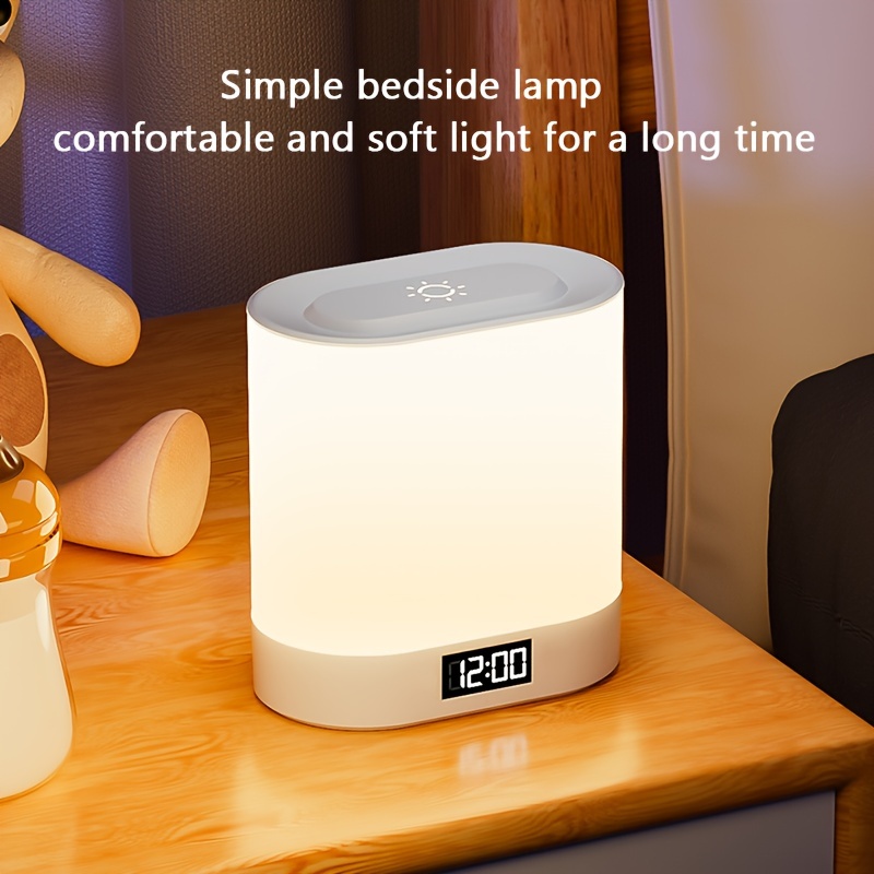 Lampe LED tactile à bascule avec minuteur et chargeur intelligent •  Veilleuse
