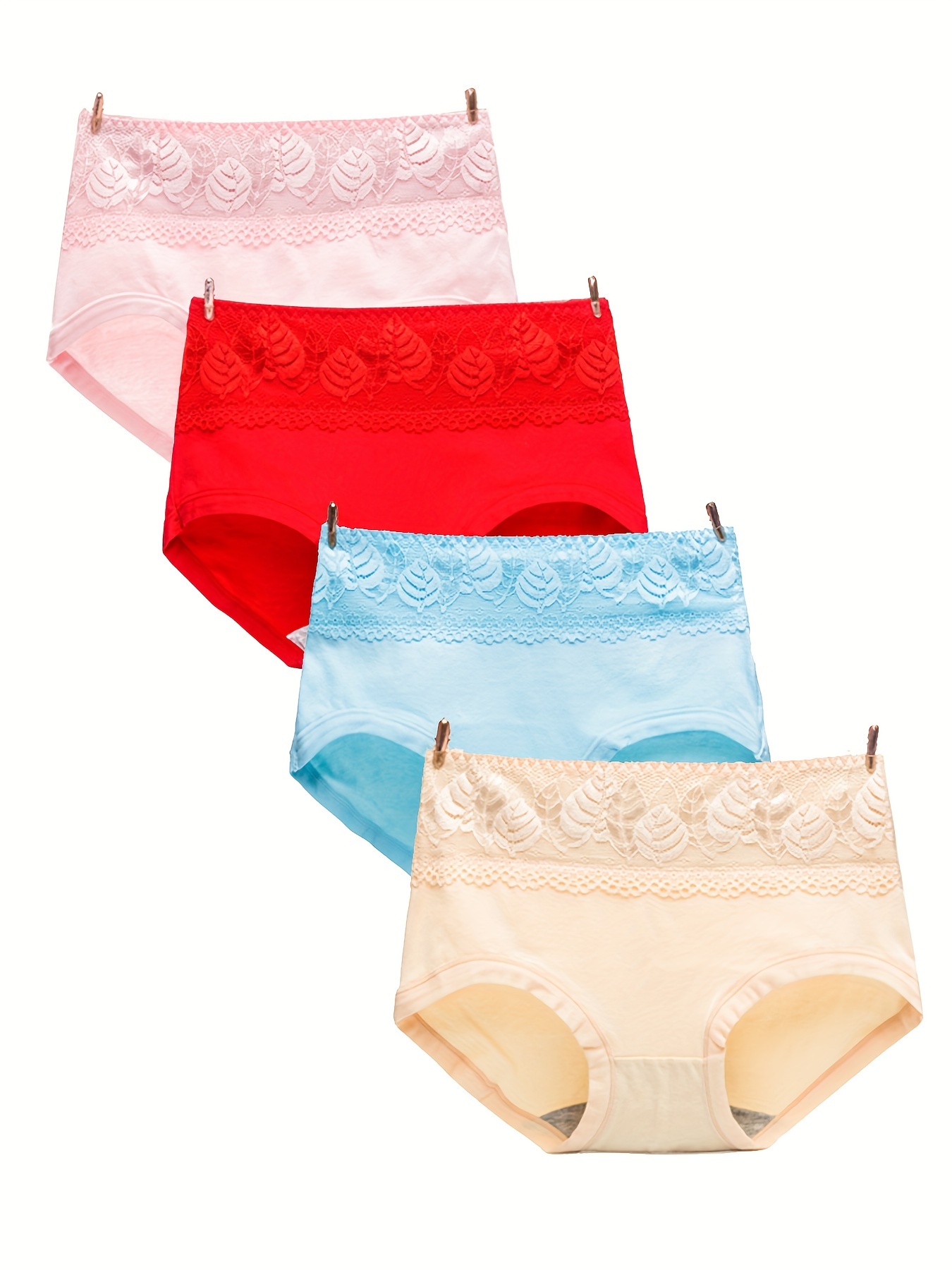 Womens Cotton Underwear High Waisted Full Briefs Soft Stretch Breathable  Ladies Panties for Women Briefs lace Cotton high Waist Sexy Panties 5  Pack,X,Small : : Clothing, Shoes & Accessories