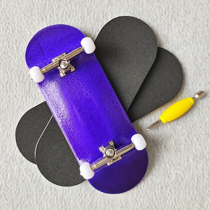 Skate de Dedo com Rolamentos Brinquedo de Escala de Madeira Stents