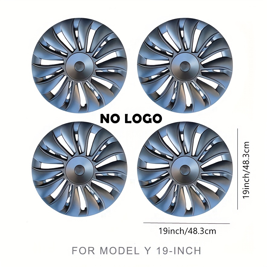 4pcs 19 inch hub cap for tesla model y 2018 2023 performance wheel caps automobile replacement hub cap full rim cover accessories