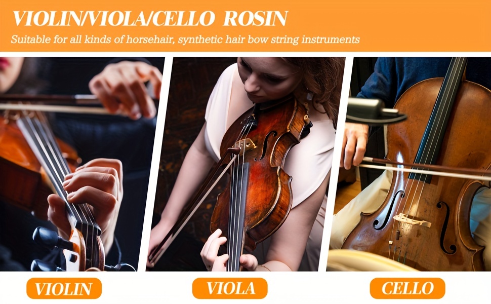 MoonEmbassy-Mini arco de colofonia, resina que aumenta la fricción para  violín, Viola, violonchelo, cuerda inclinada, accesorios para instrumentos