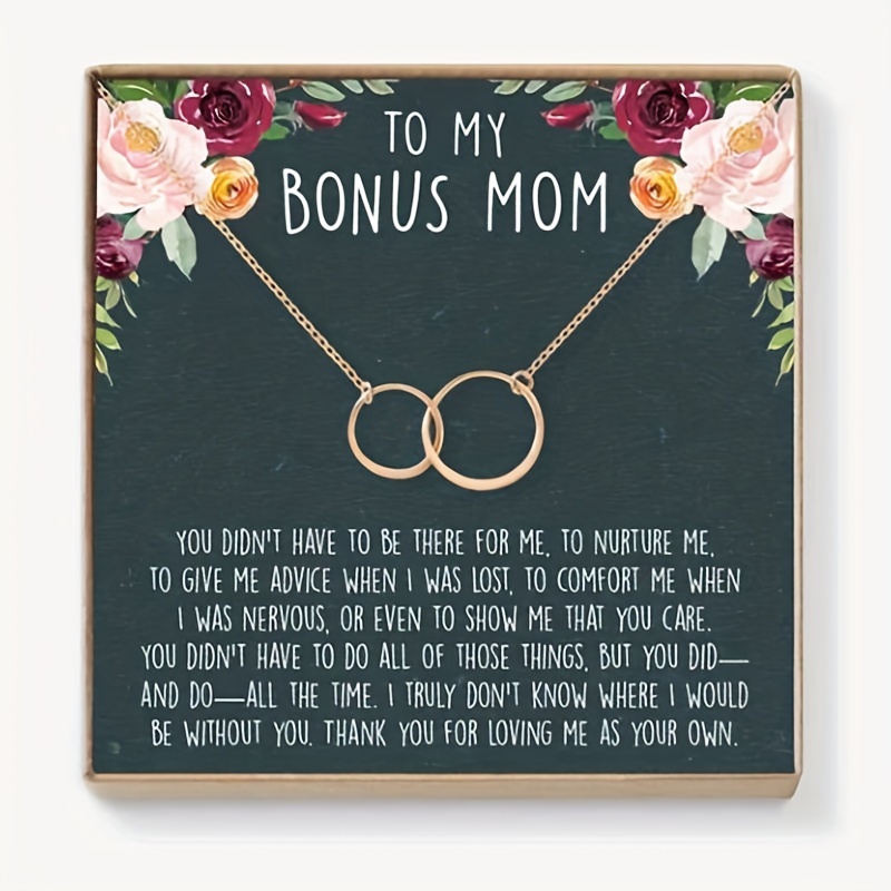 Bonus Mom Gift, Bonus Mom Necklace, Christmas Gift for Bonus Mom, Stepmom Gift, Mothers Day